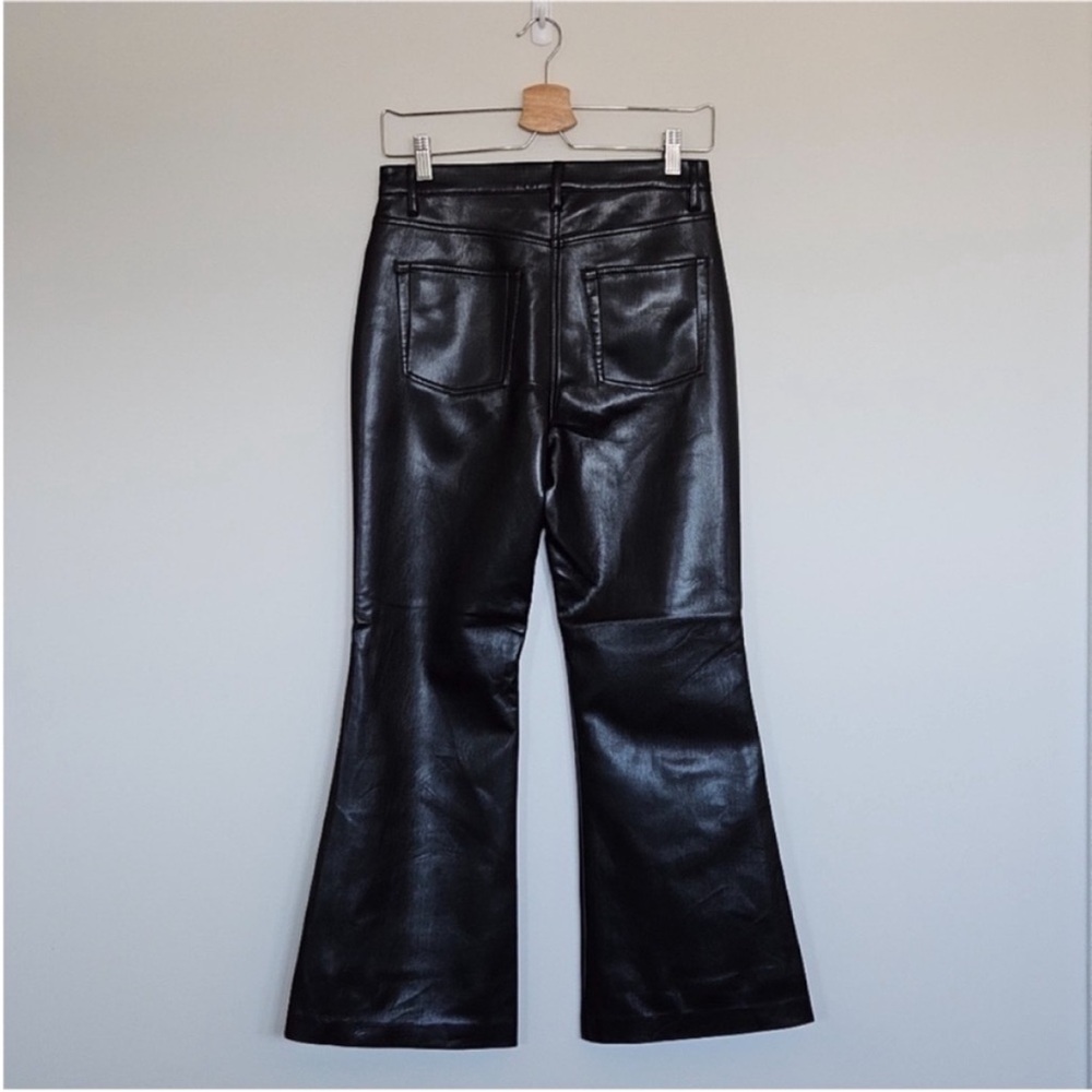 Wilfred Black Leather Cropped Flare Pants - Picture 6 of 14